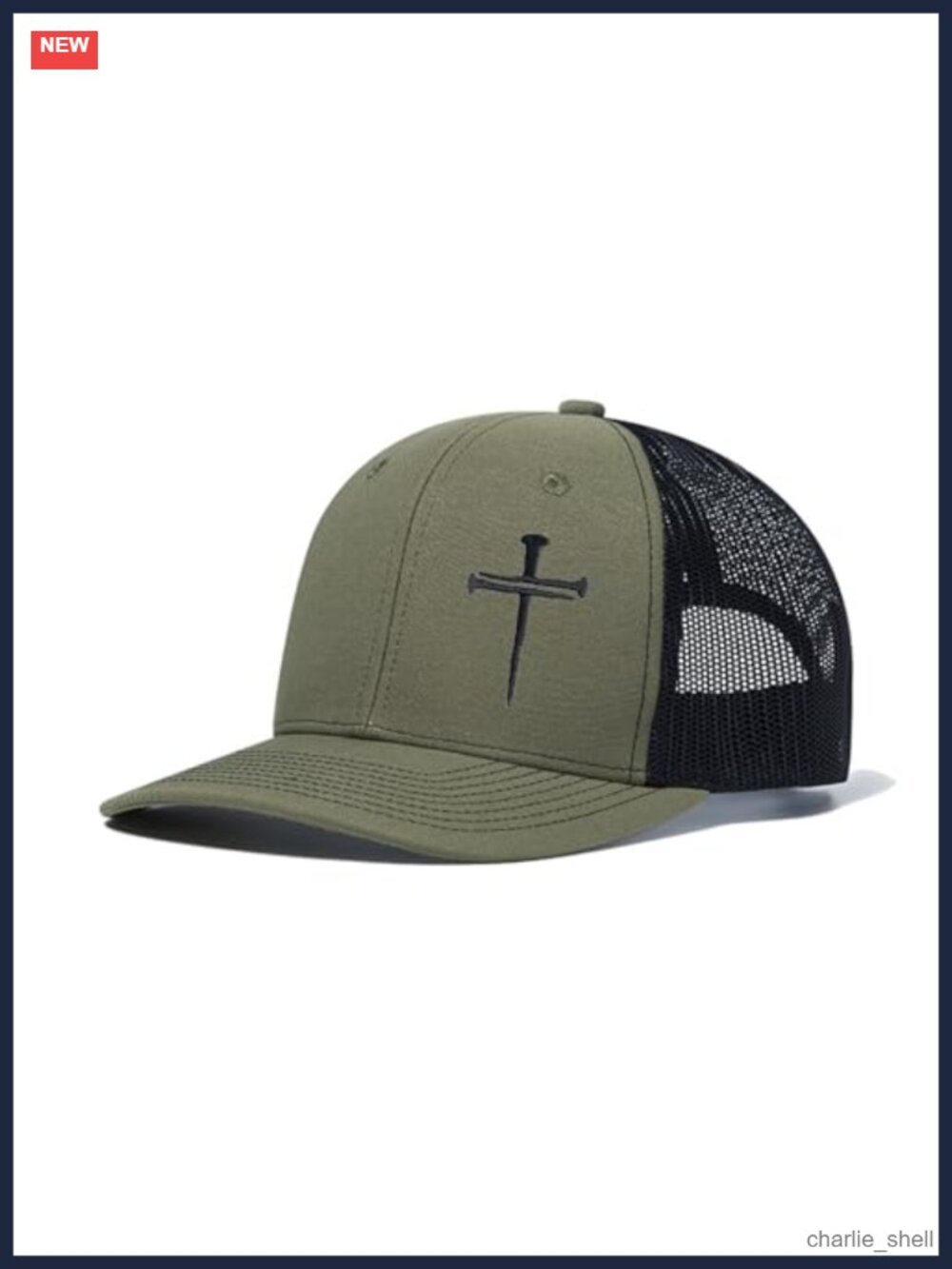 Trucker Hat 3 Nails Cross Embroidered Snapback Christian Gift